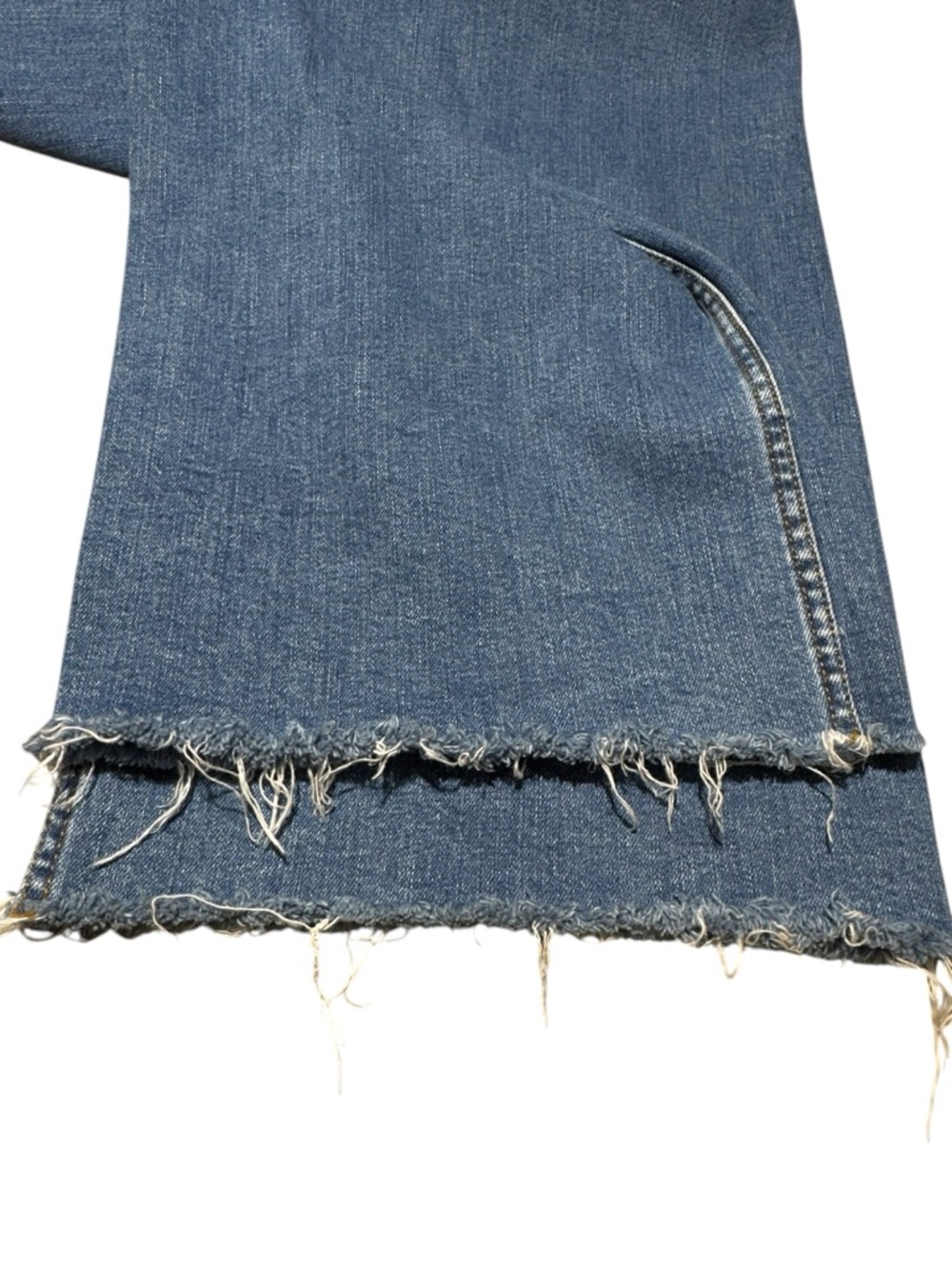 Zara Jeans High Rise Wide Leg Denim Size 6 Distressed Frayed Y2K, 90’s Capsule - Picture 7 of 13